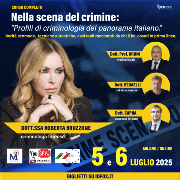 Nella scena del crimine: corso di due giorni con Roberta Bruzzone
